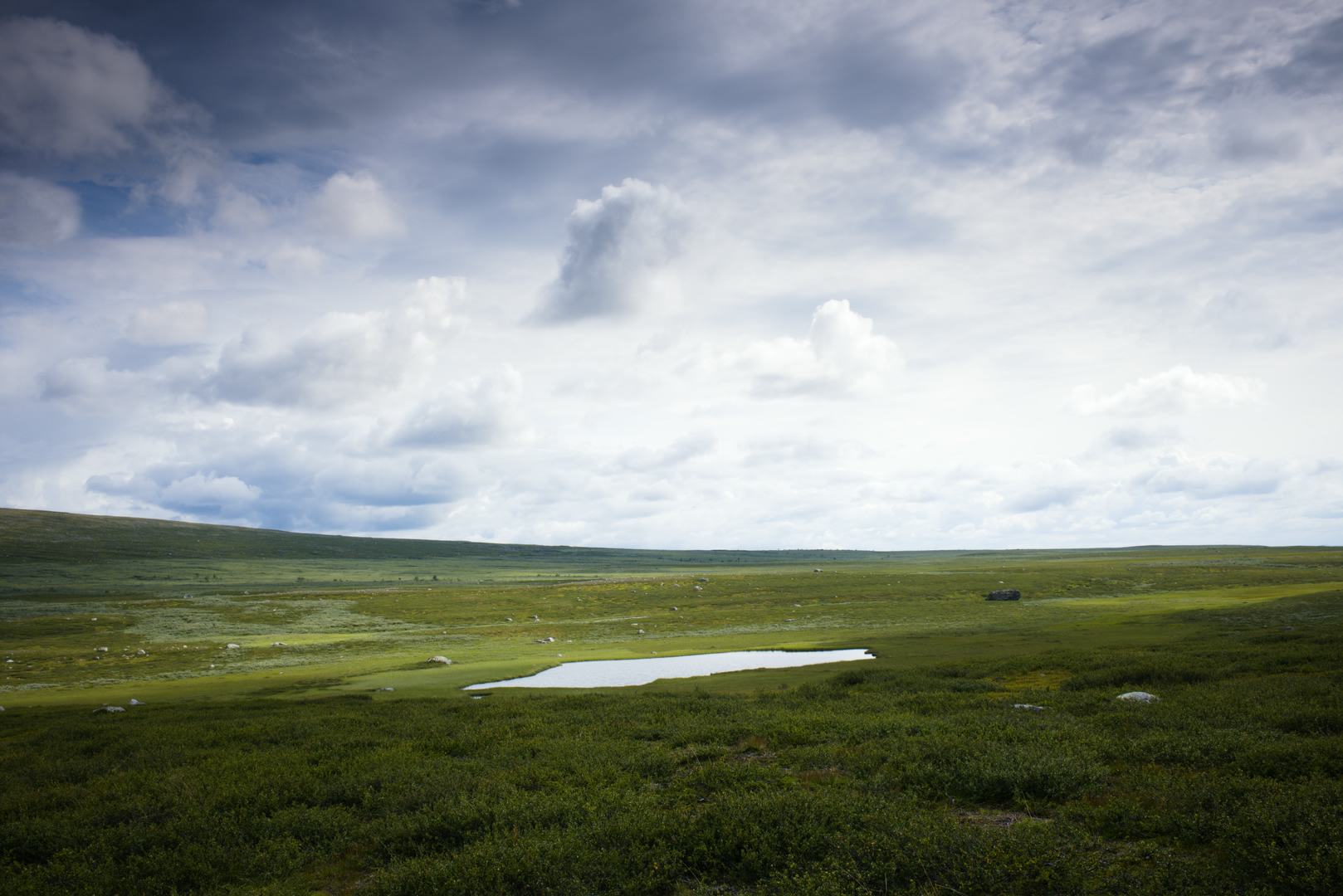 Lake and Clouds, Ávtsusjvágge, Stora Sjöfallet National Park